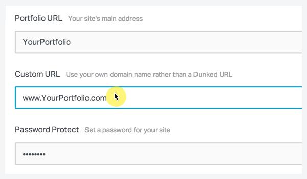 Enter custom URL