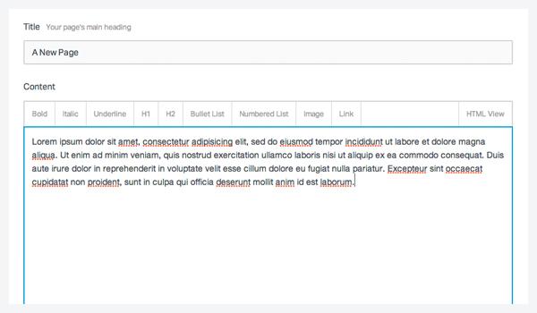 Content page