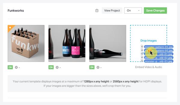 Drop images to upload